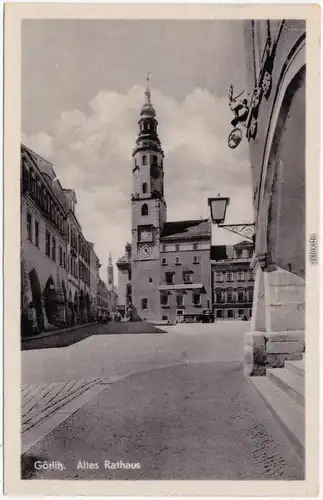 Görlitz Zgorzelec Altes Rathaus Ansichtskarte 1954