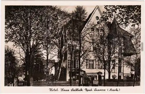 Bad Saarow Hotel Haus Seeblick Scharmützelsee b Beeskow 1943