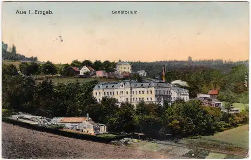 Aue (Erzgebirge) Sanatorium Ansichtskarte 1914