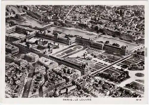 Paris Luftbild - Le Louvre aérienne CPA Ansichtskarte  1941