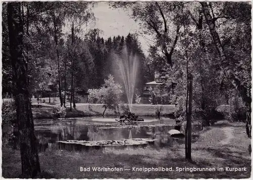 Bad Wörishofen Kneippheilbad, Springbrunnen im Kurpark 1965
