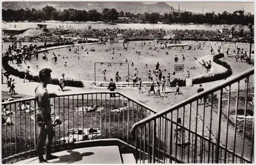 Budapest Szabadság Strand Foto Ansichtskarte  1960