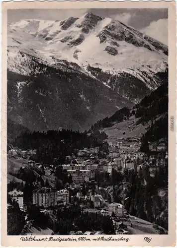 Bad Gastein Blick auf die Stadt Ansichtskarte 1939