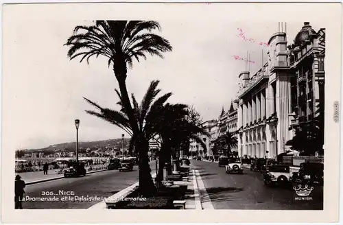 Nizza Nice La Promenade et le Palais de la Nepiterranèe 1952