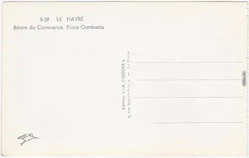 Fotokarte CPA Le Havre Bassin du Commerce Place Gambetta 1952