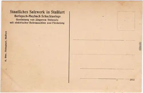 Ansichtskarte Staßfurt Stassfurt Einbruchbetrieb, Berlepsch Maybachschacht 1930