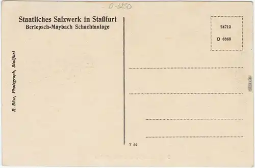 Ansichtskarte  Staßfurt Stassfurt Festsaal - Berlepsch-Maybachschacht 1930