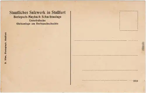 Ansichtskarte Staßfurt Stassfurt Bahnhof - Berlepsch-Maybachschacht 1930