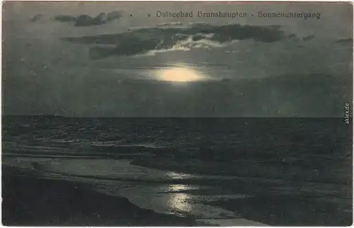 Brunshaupten-Kühlungsborn Strand - Sonnenuntergang 1918 