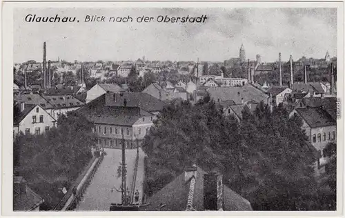 Glauchau Blick über die Oberstadt 1970 