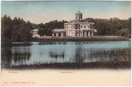 Potsdam Marmorpalais colorierte Ansichtskarte  1912