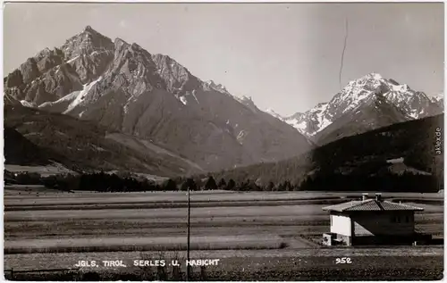 Igls Serles und Habicht Foto Ansichtskarte b Innsbruck  1938