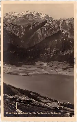 Sankt Wolfgang Salzkammergut  Schafberg auf St. Wolfgang und Dachstein 1938