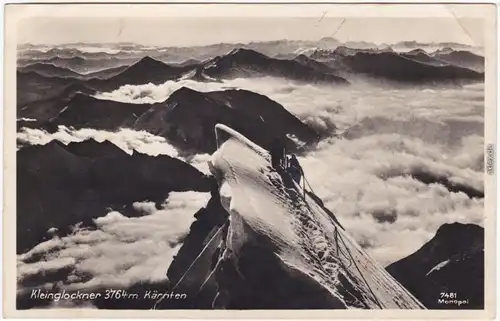Kals am Großglockner Kleinglockner mit Bergsteigern Heiligenblut (Kärnten) 1928