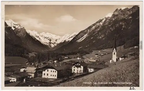 Trins Panorama mit Gschnitzerberge Foto Ansichtskarte Innsbruck 1929