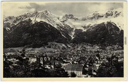 Innsbruck gegen Norden vom Berg Isel aus Ansichtskarte 1938
