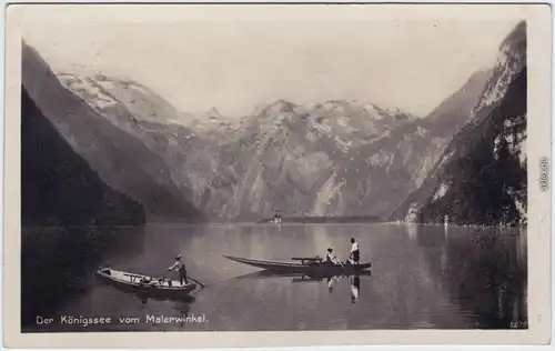 Ansichtskarte Schönau am Königssee Fischer auf dem Königsee 1928