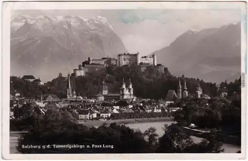 Salzburg Blick auf die Stadt Ansichtskarte  1939