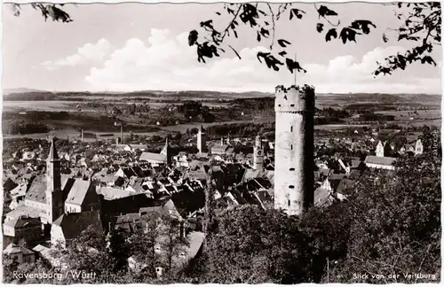 Ravensburg Blick von der Veitsburg 1965