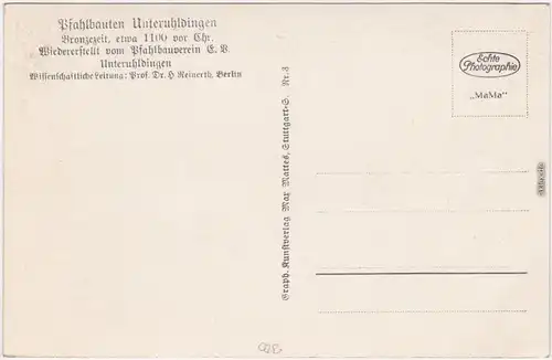 Unteruhldingen Pfahlbauten aus der Bronzezeit etwa 1100 vor Chr, 1965