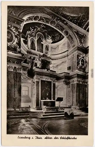 Eisenberg (Thüringen) Altar der Schlosskirche Foto Ansichtskarte  1956