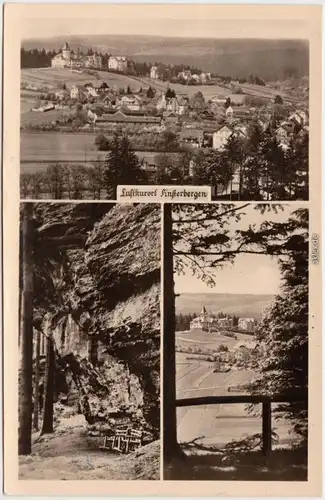 Finsterbergen Friedrichroda Panorama und unterm Felsen 1956