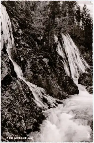 Foto Ansichtskarte Ramsau In der Wimbachklamm 1965