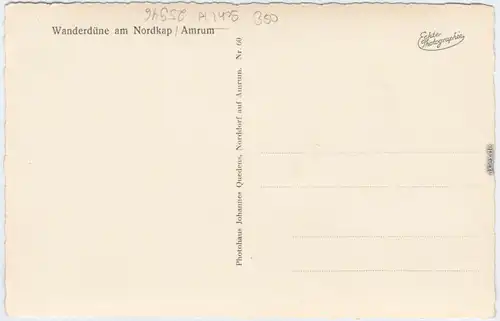 Norddorf auf Amrum Noorsaarep | Nordtorp Wanderdüne am Nordkap 1965 