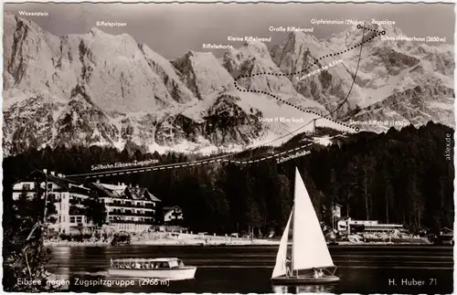 Garmisch-Partenkirchen Eibsee gegen Zugspitzgruppe 1967