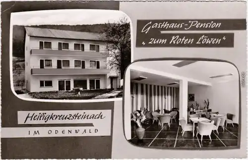 Heiligkreuzsteinach Gasthaus-Pension "Zum Roten Löwen" 1968