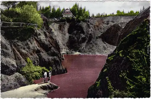 Großalmerode Partie am Roten See - Haus b Eschwege Werra-Meissner Kreis 1957