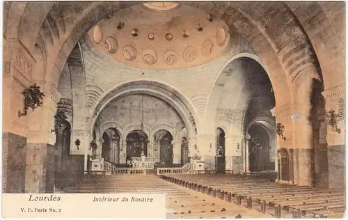 Lourdes Lorda Intérieur du Rosaire Hautes-Pyrénées CPA 1912