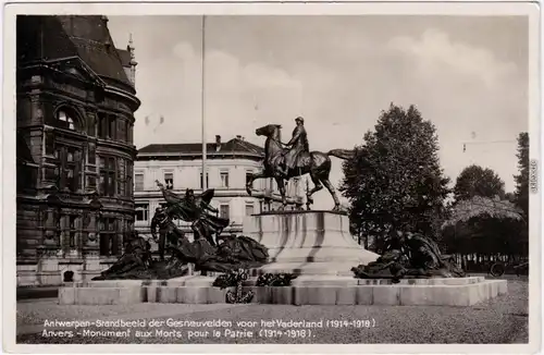 Antwerpen  Anvers Standbeeld der Gesneuvelden voor het Vaderland 1935
