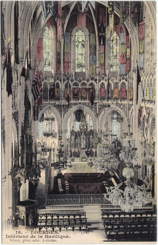 Ansichtskarte CPA Lourdes Lorda Interieur de la Basilque 1920 Nr ... Ansichtskarte CPA Lourdes Lorda Interieur de la Basilque 1920 Nr ...