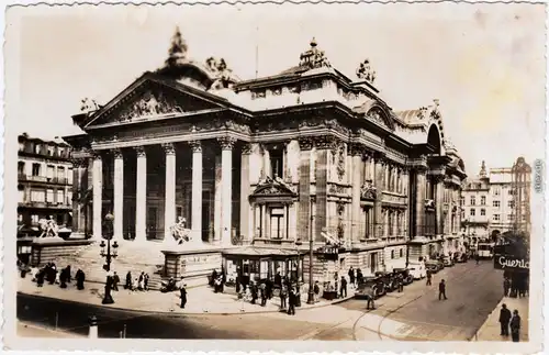 Brüssel Bruxelles Bourse/Beurs/Börse CPA Foto Postcard Kiosk Straße 1935