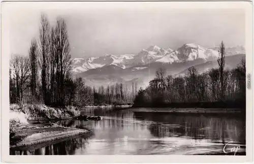 Grenoble Graswalde Les bords de l'Isère et les Alpes à l'Ile d'Amour 1947