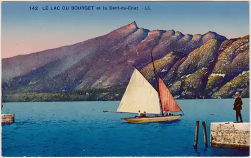 Aix-les-Bains Lac Du Bourget et la Dent-du-Chat 1914 