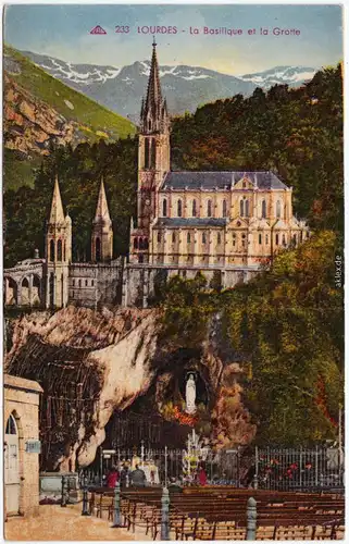 Lourdes Lorda La Basilique et la Grotte Hautes-Pyrénée 1913