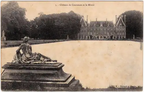 Courances Château de Courances et le Miroir  Essonne CPA Ansichtskarte 1914