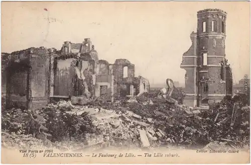 Valenciennes Le Faubourg de Lille - Guerre Erster - Weltkrieg 1919 