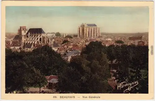 Beauvais Vue Générale Oise CPA Ansichtskarte  1935