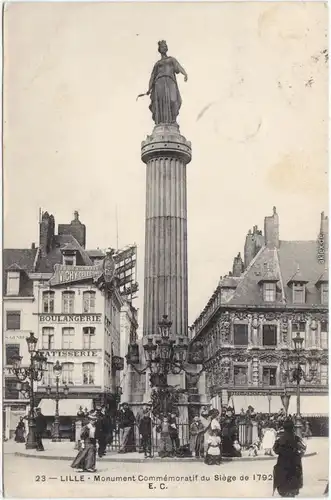 Lille Monument Commémoratif du Siège de 1792 Pas-de-Calais 1910