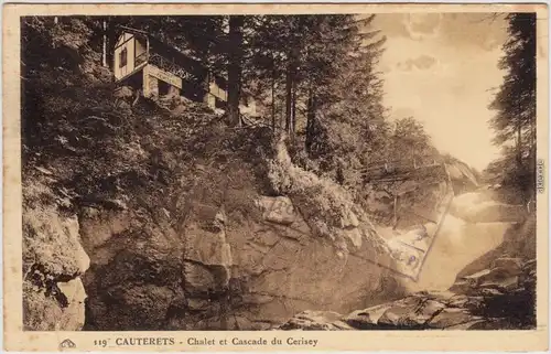 Cauterets Chalet et Cascade du Cerisey Ansichtskarte CPA 1928
