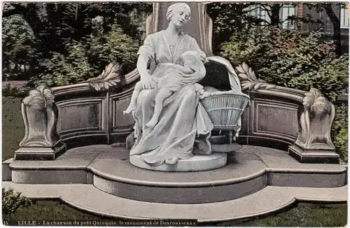 Lille La chanson du petit Quinquin, le monument de Desrousseaux 1908