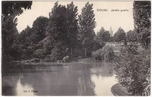 Douai Dowaai Jardin public Nord CPA Ansichtskarte  1913