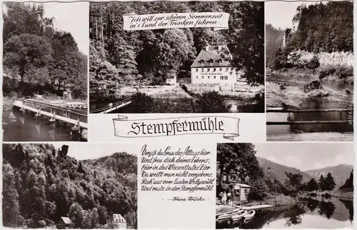 Gößweinstein Stempfermühle, Mehrbild Foto Ansichtskarte 1957