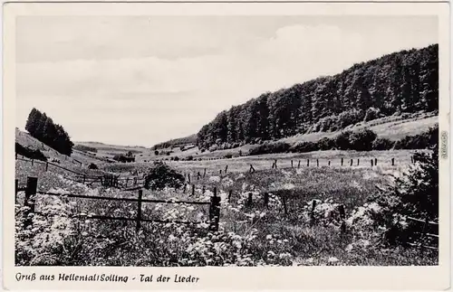 Hellental Heinade Ansichtskarte Tal der Lieder  	b Eschershausen Holzminden 1958