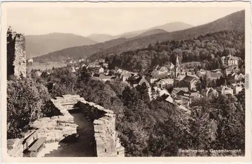 Badenweiler Gesamtansicht Foto Ansichtkarte 1938