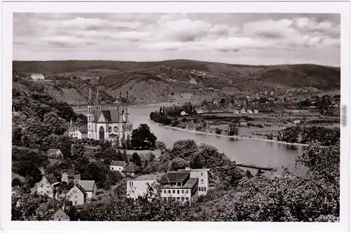Remagen Blick auf Remagen und Unkel am Rhein 1954