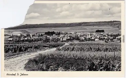 Sankt Johann (Rheinhessen) Blick vom Wießberg auf St. Johann 1955